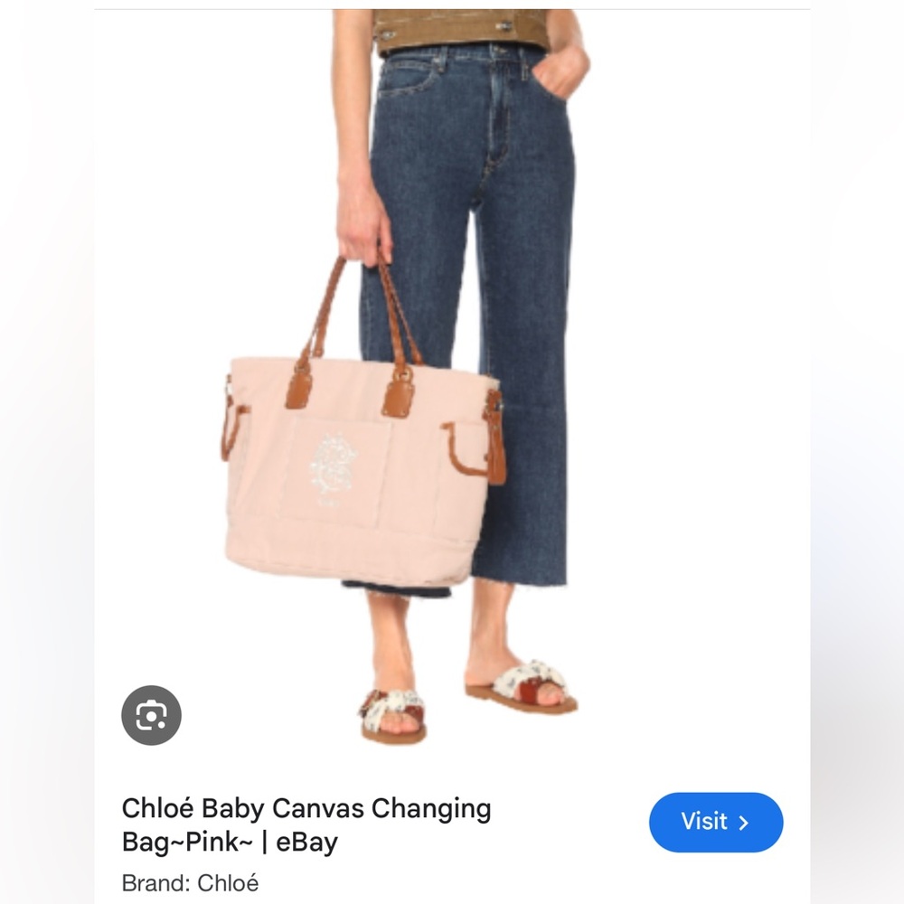 Chloe baby canvas changing bag
